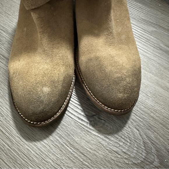 Donald J Pliner Willow Mid-Calf Leather Suede Taupe Boots Size 8.5 - Picture 5 of 8